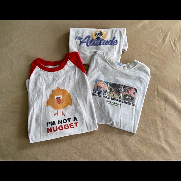 Bundle vegetarian/animal rights/attitude tees worn, loved, not spotless! - Picture 10 of 16